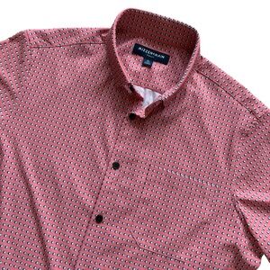 Mizzen+Main Red Patterned Casual Button Down Shirt